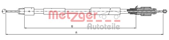 METZGER Kézifék bowden 10.7630_METZ