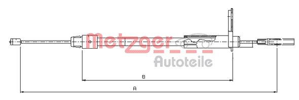 METZGER Kézifék bowden 10.9327_METZ