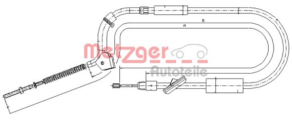 METZGER Kézifék bowden 10.9332_METZ