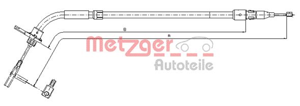 METZGER Kézifék bowden 10.9333_METZ