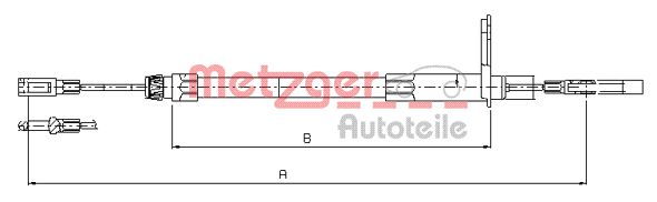 METZGER Kézifék bowden 10.9432_METZ