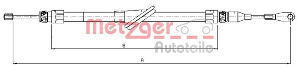 METZGER Kézifék bowden 10.9433_METZ