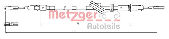 METZGER Kézifék bowden 10.9444_METZ