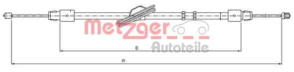 METZGER Kézifék bowden 10.9445_METZ