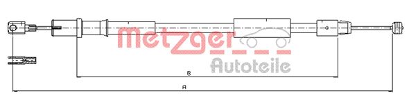 METZGER Kézifék bowden 10.9837_METZ