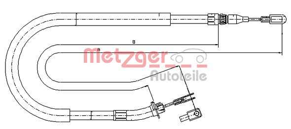 METZGER Kézifék bowden 10.9873_METZ