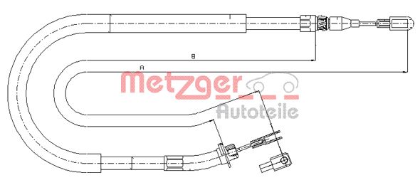 METZGER Kézifék bowden 10.9874_METZ