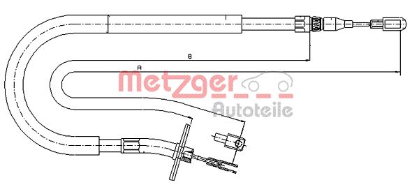 METZGER Kézifék bowden 10.9875_METZ