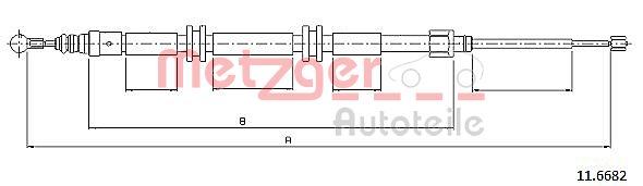 METZGER Kézifék bowden 11.6682_METZ