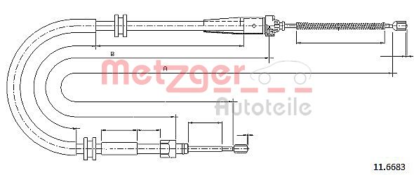 METZGER Kézifék bowden 11.6683_METZ