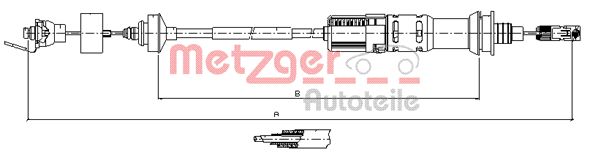 METZGER Kuplungbowden 11.3925_METZ