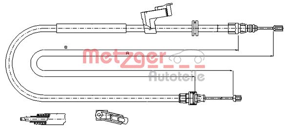 METZGER Kézifék bowden 11.5494_METZ