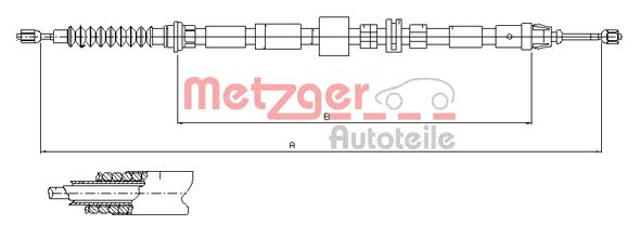 METZGER Kézifék bowden 11.5512_METZ