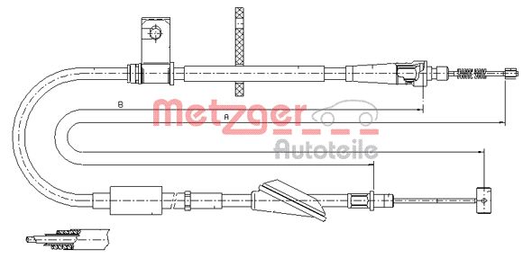 METZGER Kézifék bowden 11.5746_METZ