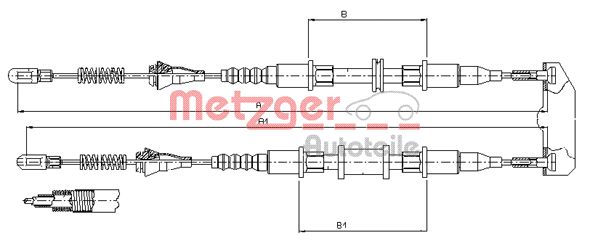 METZGER Kézifék bowden 11.5854_METZ