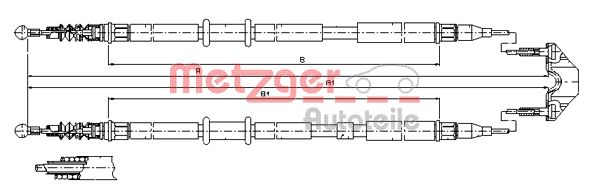 METZGER Kézifék bowden 11.5952_METZ