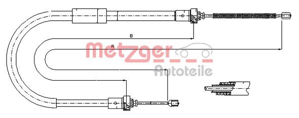 METZGER Kézifék bowden 11.6574_METZ