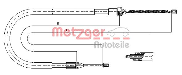 METZGER Kézifék bowden 11.6583_METZ