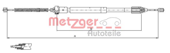 METZGER Kézifék bowden 11.6597_METZ