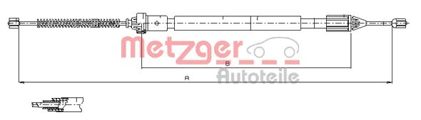 METZGER Kézifék bowden 11.6598_METZ