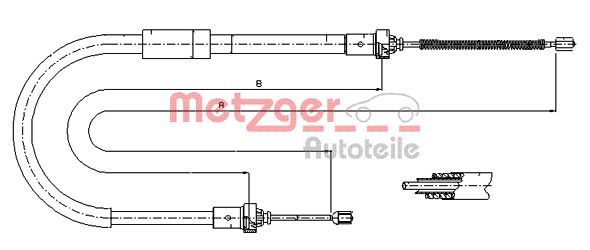 METZGER Kézifék bowden 11.6661_METZ