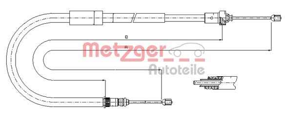 METZGER Kézifék bowden 11.6663_METZ