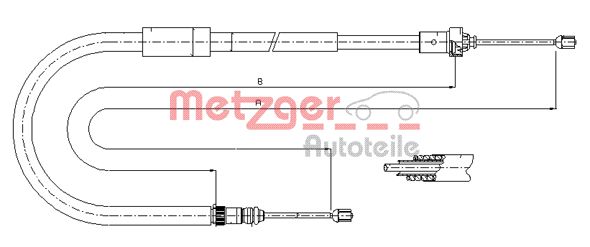 METZGER Kézifék bowden 11.6664_METZ