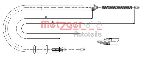 METZGER Kézifék bowden 11.6676_METZ