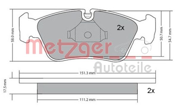 METZGER Első fékbetét 1170019_METZ