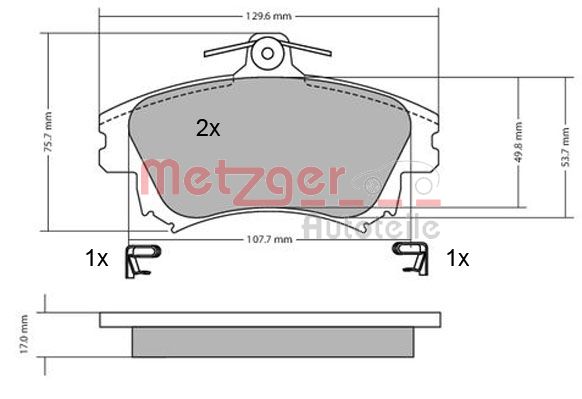 METZGER Első fékbetét 1170032_METZ