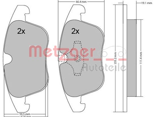 METZGER Első fékbetét 1170035_METZ