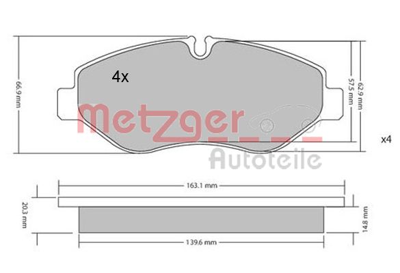 METZGER Első fékbetét 1170040_METZ