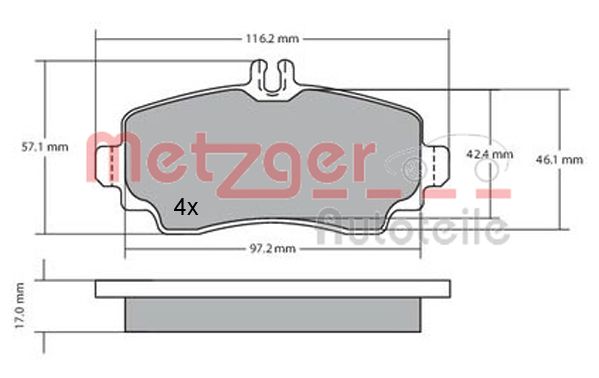 METZGER Első fékbetét 1170041_METZ