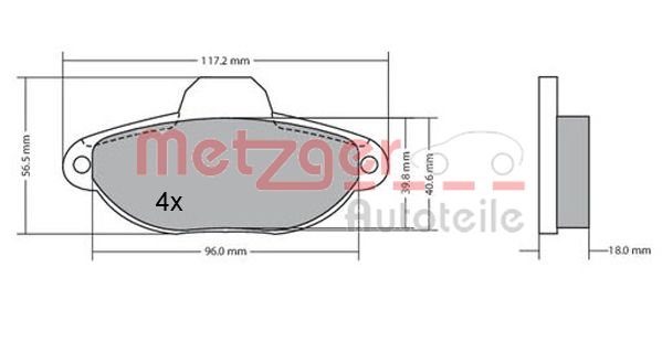 METZGER Első fékbetét 1170044_METZ