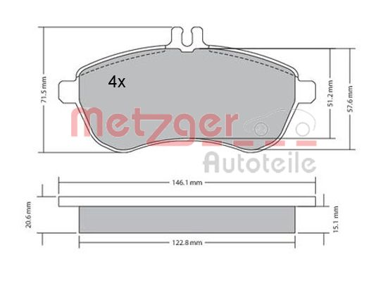 METZGER Első fékbetét 1170046_METZ