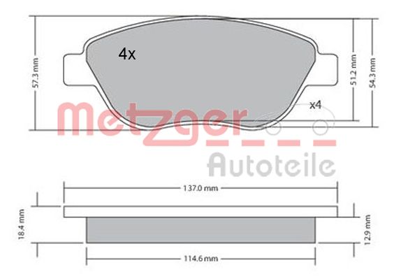 METZGER Első fékbetét 1170048_METZ