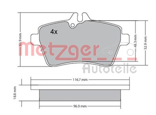 METZGER Első fékbetét 1170053_METZ