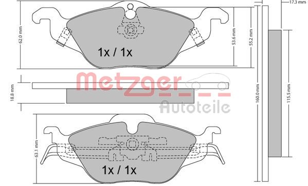 METZGER Első fékbetét 1170063_METZ