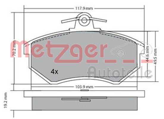 METZGER Első fékbetét 1170066_METZ