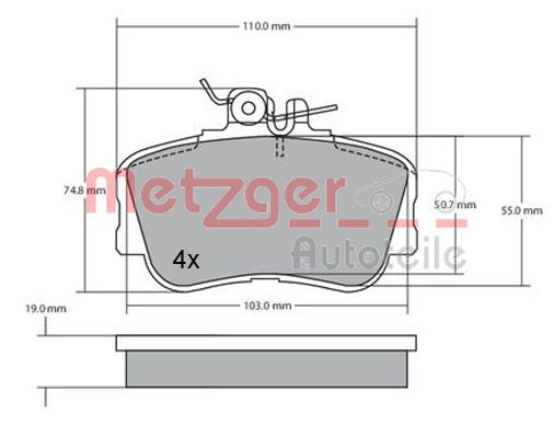 METZGER Első fékbetét 1170069_METZ