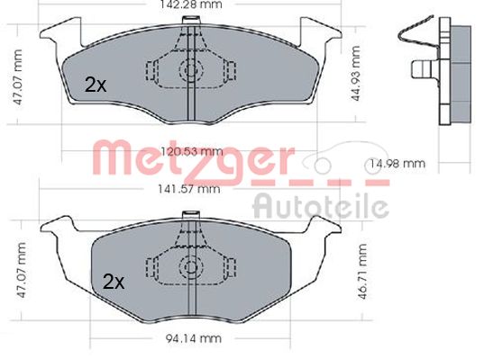 METZGER Első fékbetét 1170072_METZ