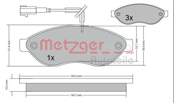 METZGER Első fékbetét 1170073_METZ