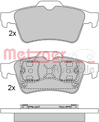 METZGER 1170080_METZ Hátsó fékbetét