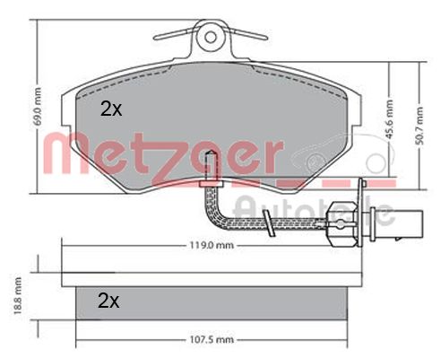 METZGER Első fékbetét 1170082_METZ