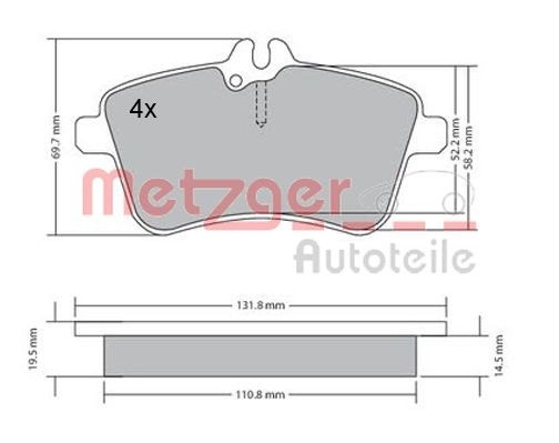 METZGER Első fékbetét 1170083_METZ