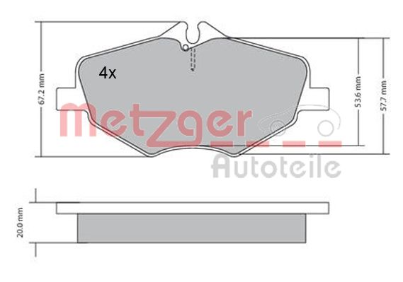 METZGER Első fékbetét 1170087_METZ