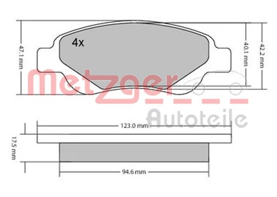 METZGER Első fékbetét 1170089_METZ