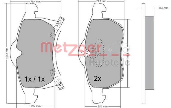 METZGER Első fékbetét 1170091_METZ