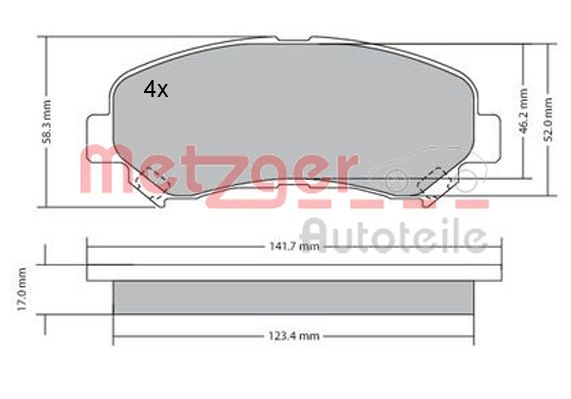 METZGER Első fékbetét 1170093_METZ