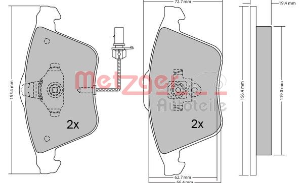 METZGER Első fékbetét 1170099_METZ